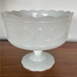 E.O Brody M6000 Milk Glass Pedestal Bowl